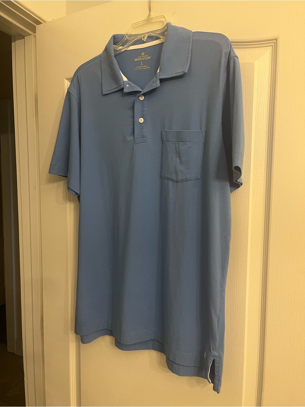 Lilly Pulitzer Men's Light Blue Polo with Chest Pocket